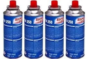 VALDI LED Pack Cartuchos de Gas bombonas superego 227g para hornillos quemadores como butsir y superego (4)