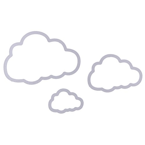 Demiawaking 3Pcs Metall Wolken Form Stanzschablonen Metall Schneiden Schablonen für DIY Scrapbooking Album, Schneiden Schablonen Papier Karten Sammelalbum Dekor (20) - 6