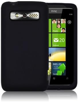 SOFT SILICONE SKIN CASE BLACK FOR HTC 7 TROPHY