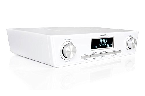 AudioAffairs Küchenradio UKW FM Unterbau-Radio Küchenunterbauradio mit LED Licht, Unterschrank-Küchenradio und Back-Timer - Nur erhältlich auf Amazon.de