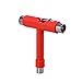 Produktbild VORCOOL Skate Tools Multifunktions Tragbare Skateboard T Tool Zubehör mit T-Typ Inbusschlüssel und L-Typ Schraubenschlüssel Schraubendreher (rot)