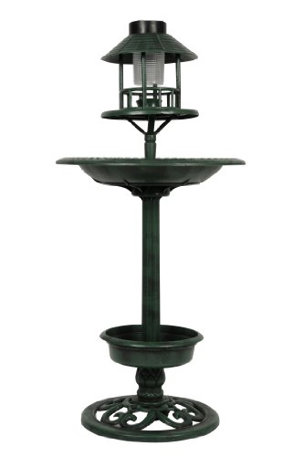 110cm Outdoor Vogel Brunnen Tränke hotel solar licht LED ArtNr. 29177