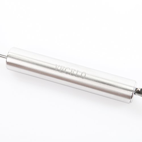 VECELO 2-in-1 Kugelausstecher Melonenlöffel Universalformer Fruchtfleischmesser Edelstahl Rostfrei für Dekoration Frucht-Salate Cocktails Desserts und Kuchen-Silber - 6