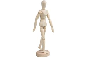 RMEET Manichino per Disegno,Uomo Modello di Legno 8 Pollici Manikin Articulated Mannequin di Arte per Decorazione Artisti Corpo Della