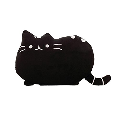 Weichem Plüsch Süße Katze Form Kissen kissenpolster Sofa Spielzeug Wohnkultur 5 Farbe (schwarz)