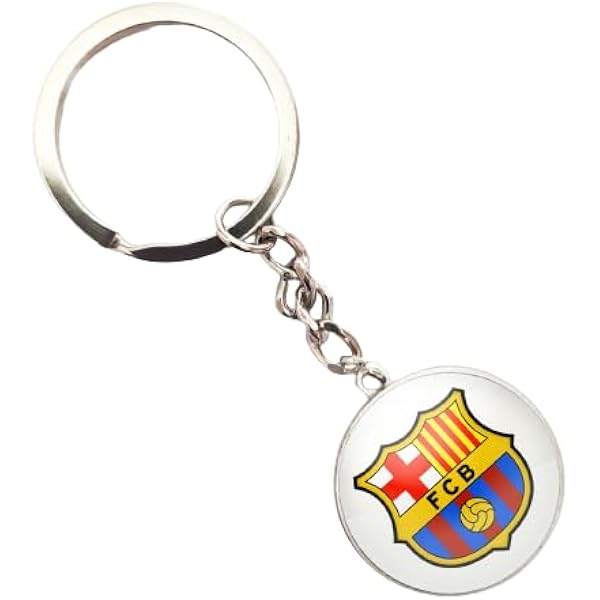 Portachiavi FC Barcellona In Metallo Dorato - Emblema Bar&ccedil;a Di Lusso Per Tifosi E Collezionisti
