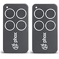 Dieffematic 2 x V2 PHOX4 C.47 Remote Controls with Free Domobip Keychain