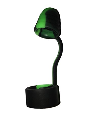 Preisvergleich Produktbild RAYEE, Sanitär-Universalring mit Kappe, Silikon, rutschfest. schwarz / grün