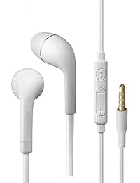 Hand-Free Headset with Mic Compatible with Xiaomi, Mi,Samsung, Vivo,Micromax and All Other Brands, MP3 Player, PC, Laptop etc with 3.5 mm Jack(White)