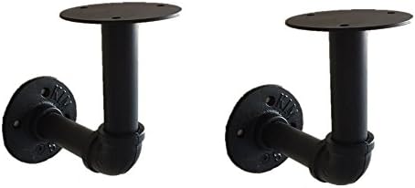 Pipe Shelf Brackets Industrial Shelf Bracket Steampunk Vintage Antique Style 2 Pcs