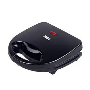 BOSS Toasty 750 Watt Non-Stick Sandwich Toaster Maker with Fixed Plates, Black