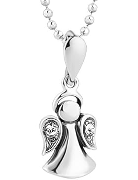 fish Mädchen Jungs Hals-Kette Silber Anhänger Schutzengel Swarovski® Elements längen-verstellbar Schmucketui,...