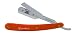 CANDURE® Professional Plastic Handle Traditional Straight Cut Throat Razor - Raptor Shavette - Hairdressing Styling Razor - Hair Shaver - Hair Cutting Trimmer Razor - Hair removal razor Stainless Steel - Men's shaving razor + Safety Pouch (ORANGE)