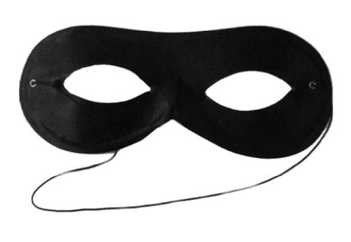 Zorro Black Sateen Bandit Cat Masquerade Fancy Dress Party Unisex Eye Mask