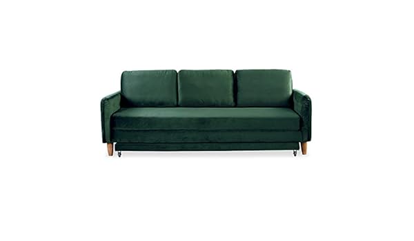 Canapé 3 Places Convertible Flixo Velours Bleu