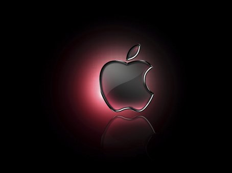 Preisvergleich Produktbild Mousepad mit Apple-Logo, Rot / Schwarz