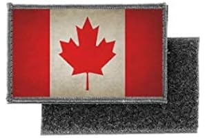 Akachafactory Patch ecusson Imprime Badge Vintage Drapeau Canada Canadien