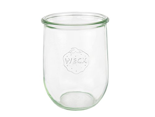 9er Set Weck Gläser 1062ml Tulpengläser, 1L Sturzgläser mit 9 Glasdeckeln, 9 Einkochringen und 18 Klammern inkl. Gelierzauber Rezeptheft von Diamantzucker - 3