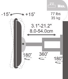 Barato Allcam LCD107 Universal 19 "22" 24 "26" 32 "37" LCD TV para
montaje en pared VESA brazos inclinación giratoria 200 de peso ligero
Descuento