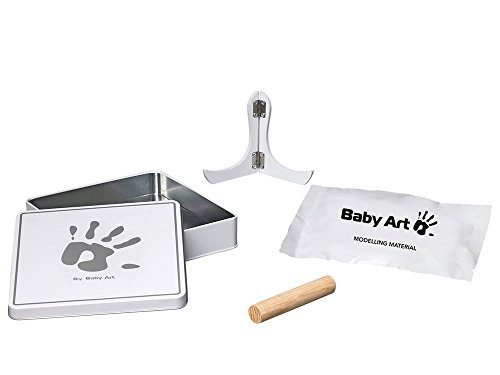 Baby Art 34120159 Magic Box für 3D-Abdruck in dekorativer Metall-Geschenkdose, weiß - 2