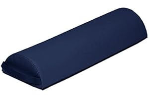 PORTA LITE INNOVATION IN THERAPY Skin-Touch® Luxurious PU Upholstery Premium Quality Massage Table Bolster Support Cushions - Carry Handle + Selection of Colours/Sizes-Wedge, Knee, Neck, Shoulder, Full/Half Round (Half Round, Navy)