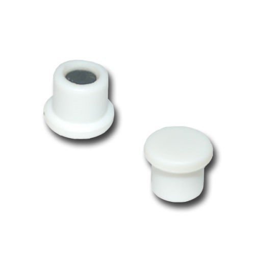Memomagnet Ø 10 mm x 8 mm Neodym, weiß - Haftkraft 0,5 kg - 10 Stück