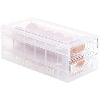 InterDesign Fridge/Freeze Binz Eierbehälter, große Aufbewahrungsbox aus