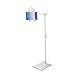 Price comparison product image LONGKO Universal Tablet Smartphone Floor Stand Holder - 360 Degree Rotating, Cellphone Tablet Floor Stand Height Adjustable Phone Holder for 3.5-12.6 Inches iPhone/ iPad/Tablets/Smartphones etc...(White)