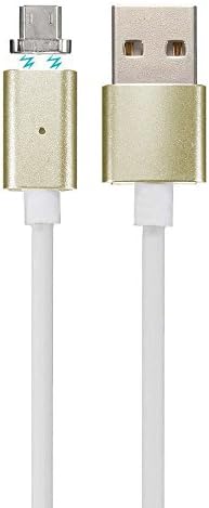 Micro USB Cable, Kiwiker Magnetic Micro USB Cable High Speed Charger USB 2.0 Charging Lightning Data Cord Line with LED Status Display for ios phone Tablets and Android Phone Tablets (golden)