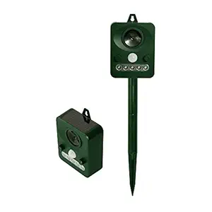 Animal Repeller : Solar Mole Repeller Animal Bird Repellent with PIR Sensor for Lawn Garden Yards