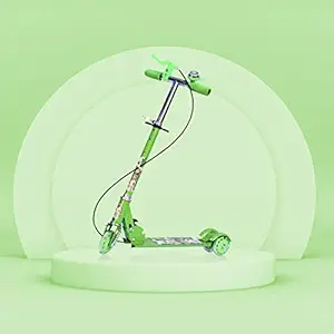 LACOSSI Kids Road Runner Scooter, Skating Ride on, Scratch Free with 4 Adjustable Level Handlebar Foldable AD Icons