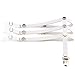 Produktbild BOLAWOO-77 Einstellbare Elastische 3 Leder Strumpfband Harness Pu Bein Punk Mode Marken Gothic Nietenbolzen Ring Strumpfband Mit Metallclip (Color : Weiß, Size : One Size)