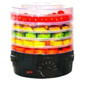 Conziv Countertop Food Dehydrator Stackable Trays for Healthy Snacks, Fruit, Vegetables, Meat, Fish, Jerky Maker