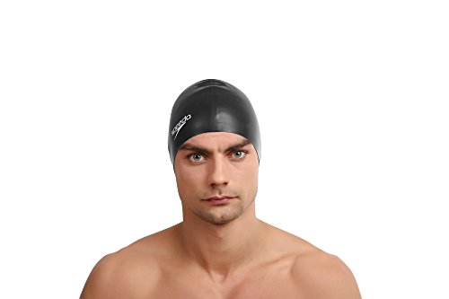 Speedo Palin Silicone - Gorro de nataci  n para hombre  color negro