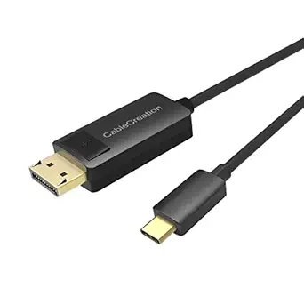CableCreation USB C to DisplayPort Cable 6FT 4K@60Hz, 2K@165Hz, 2K@144Hz, USB 3.1 Type C to DP Cable Thunderbolt 3 Compatible for MacBook Pro/Air, iMac, iPad Pro 2020, XPS 15/13, Galaxy S20, S10