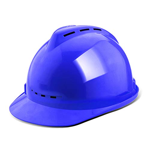Preisvergleich Produktbild JiaoLiao Schutzhelm-Baustelle-Technik ABS-Arbeits-Versicherung Sommer-Breathable Sturzhelm-Monochrom ABS-hohe Härte (Farbe : Blau)