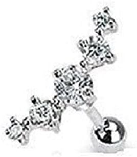 Clear Crystal Upper Top Ear Cartilage Earring