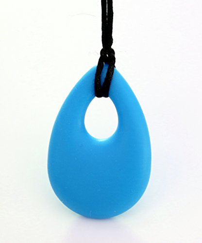 PHEEBSTERS SENSORY TOYS TEARDROP PENDANT (BLUE) -SENSORY CHEWY PENDANT - CHEWING NECKLACE AUTISM ADHD SPECIAL NEEDS ASD CHEW