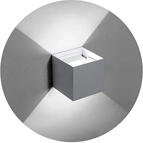 Topmo-plus 6W Applique murale LED Osram COB intérieur/extérieur Réglable éclairage IP65 aluminium Spot de Couloir/Chambre / porche/jardin / Balcon 6000K blanc froid 660LM 10CM Gris