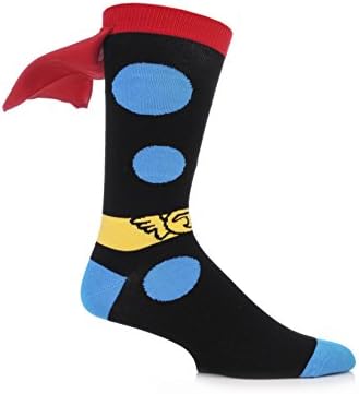 SockShop Mens 1 Pair Marvel Thor Cape Cotton Sock 12-13.5 Multi