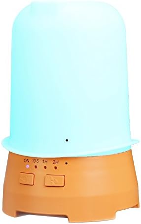 Fuanxi Mini Air Purifiers 120ml Aromatherapy Mist Humidifier Ultrasonic Essential Oil Aroma Diffuser for Office, Home,Bedroom, 7 Color Led Light Models with Blug,Orange Bottom