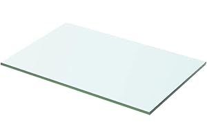 WIFESE Panneau pour Étagère Verre Trempé Transparent 50x25 cm Épaisseur 8 mm Étagère de Maison Magasin Tablette Salle de Bain Chambre à Coucher Autres Accessoires de Salon Étagère de Douche
