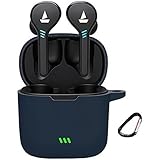 Cat Care Soft Silicone 360° Full Protection Case Cover (Front & Back) Stylish for Boat Airdopes 431 / 435 Buds Pouch Case (Bl