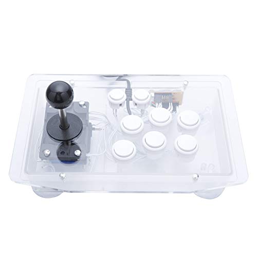 Preisvergleich Produktbild Garsent USB-Arcade-Wippe, transparenter Arcade-Wippen-Ersatzgriff-Controller USB-Dockingstation für XP, Win7, Win8, PS3, Android TV usw.