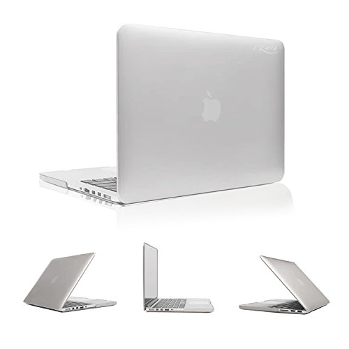 tinxi® Zweiteilige Matte Gummierte Harte Schutzhülle für Apple Macbook Pro Retina 13,3 Zoll (Modell A1425 A1502) Hülle Cover Schale Schutz Hülle Tasche Etui Case Shell Hard Plastik transparent mattiert weiß (Passt nicht für Macbook Pro 13.3 zoll A1278)