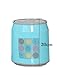 Moolecole Cute Creative Blue Plastic Trash Bin Table Office Desk Mini Dustbin Trash Can