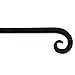 Produktbild haus-gartenportal.de empfohlen Exklusive handgeschmiedete Gardinenstange Typ Mammoth, matt-schwarz lackiert, Länge 1,40 Meter (Länge auswählbar)