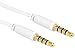 Produktbild DELOCK Kabel Klinke 3,5 mm Stecker > Stecker  4 Pin  IPhone 0,5 m weiß