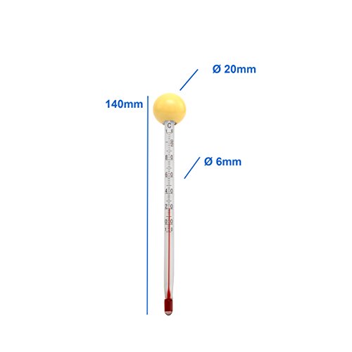 Lantelme 6166 Babyflaschenthermometer Glas mit Holzkugel natur - 3