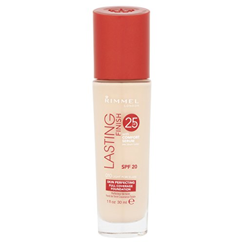 Rimmel Lasting Finish Foundation 25 Hour Wear, Light Porcelain - 30 ml